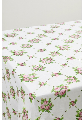 Emilia Wickstead - Floral-print Linen Tablecloth - Pink - One size