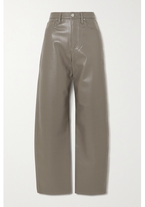 GOLDSIGN - The Hayne Recycled Leather-blend Straight-leg Pants - Brown - 23,24,25,26,27,28,29,30,31,32