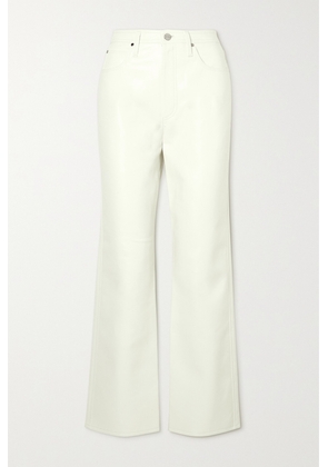 GOLDSIGN - The Multi Stitch Recycled Leather-blend Straight-leg Pants - White - 23,24,25,26,27,28,29,30,31,32