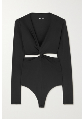 ALIX NYC - Lance Twist-front Cutout Stretch-jersey Bodysuit - Black - x small,small,medium,large,x large