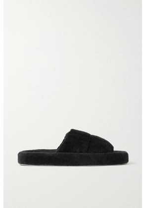 Skin - Quilted Terry Slides - Black - small,medium,large