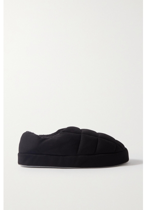 Skin - Quilted Cotton Slippers - Black - small,medium,large