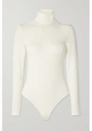 Wolford - Colorado Stretch-jersey Turtleneck Thong Bodysuit - Ivory - x small,small,medium,large