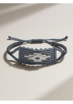 Diane Kordas - Evil Eye Woven Cord, Diamond And Sapphire Bracelet - Blue - One size