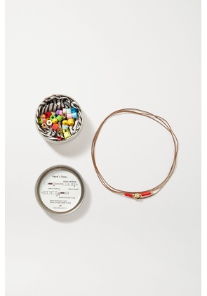 Roxanne Assoulin - Candy Diy Cord, Enamel And Gold-tone Necklace Kit - Red - One size