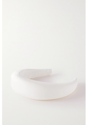 Maison Michel - Miwa Satin Headband - White - One size