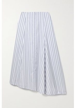 PARTOW - Ivy Asymmetric Striped Cotton-twill Midi Skirt - Gray - US0,US2,US4,US6,US8,US10