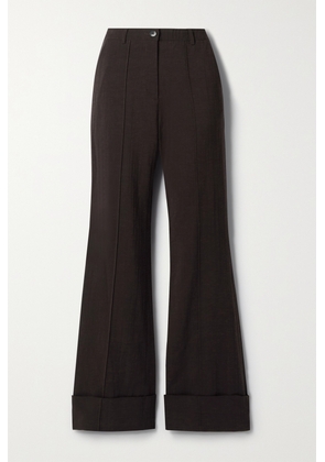 Co - Woven Straight-leg Pants - Brown - US0,US2,US4,US6,US8,US10