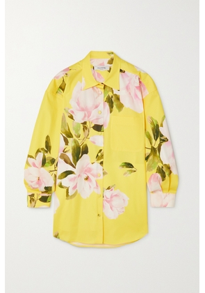 Valentino Garavani - Floral-print Cotton And Silk-blend Jacket - Yellow - IT36,IT38,IT40,IT42,IT44,IT46,IT48