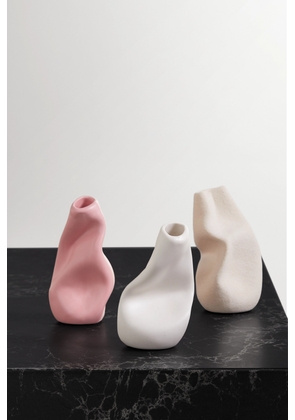 Completedworks - + Ekaterina Bazhenova Yamasaki Seam, Solitude And Wake Set Of Three Ceramic Vases - Pink - One size