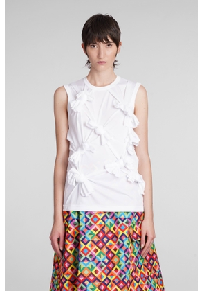 Comme Des Garçons Tank Top In White Polyester