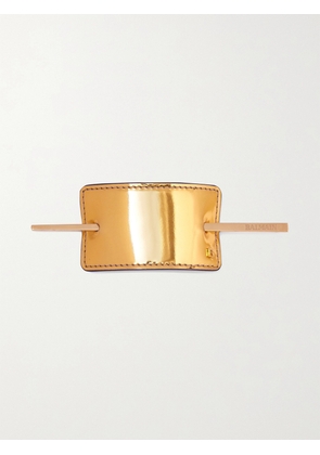 Balmain Hair - Gold-tone And Metallic Leather Hair Pin - One size