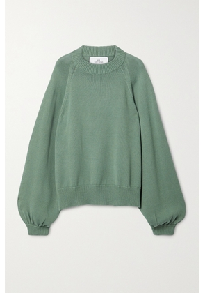 MR MITTENS - Oversized Cotton Sweater - Green - XS/S,M/L