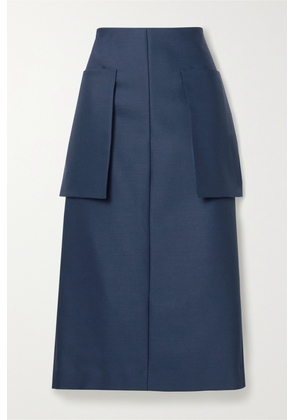 The Row - Jenna Wool-blend Midi Skirt - Blue - US0,US2,US4,US6,US8,US10,US12