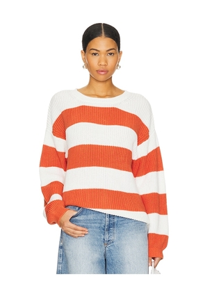 Stitches & Stripes Murphy Pullover in Orange. Size M, S, XL, XS.