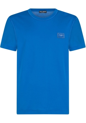 Dolce & Gabbana logo-tag cotton T-shirt - Blue