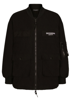 Dolce & Gabbana DGVIB3 patch-pocket cotton-blend jacket - Black