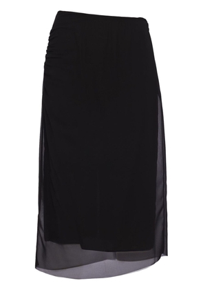 Prada semi-sheer midi pencil skirt - Black