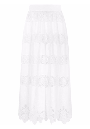 Dolce & Gabbana embroidered culotte trousers - White