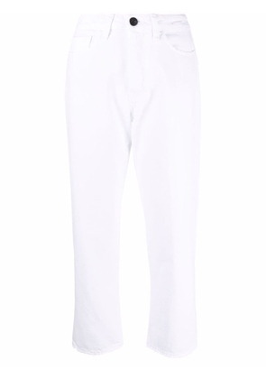 3x1 high-rise cropped jeans - White