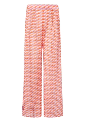 Jimmy Choo Laren geometric-print cotton trousers - Pink