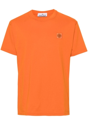 Stone Island Compass-motif cotton T-shirt - Orange