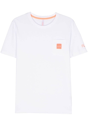 Sun 68 logo-patch cotton T-shirt - White