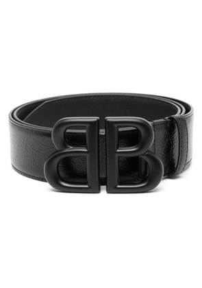 Balenciaga Monaco leather belt - Black