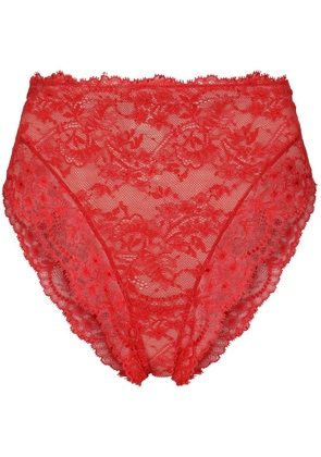 Dolce & Gabbana high-waisted lace briefs - Red