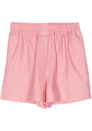 Elie Saab gabardine-weave high-waisted shorts - Pink