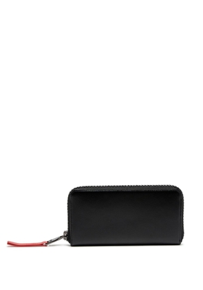 Diesel logo-lettering leather wallet - Black