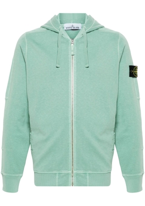 Stone Island Compass-badge cotton hoodie - Green