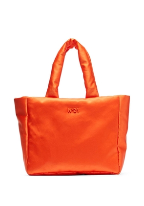 Nº21 Puffy satin tote bag - Orange
