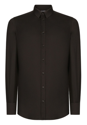 Dolce & Gabbana long-sleeve cotton-blend shirt - Black
