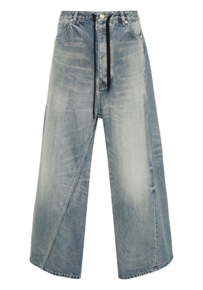Balenciaga twisted wide-leg jeans - Blue
