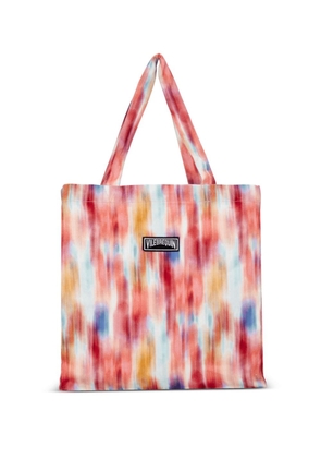 Vilebrequin tie-dye print linen beach bag - Red