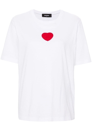 Dsquared2 heart-patch cotton T-shirt - White