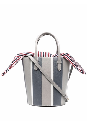 Thom Browne RWB Stripe lining bucket bag - Grey