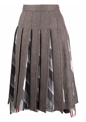 Thom Browne striped-insert pleated skirt