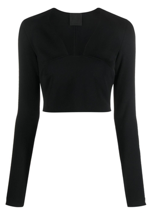Givenchy square-neck cropped top - Black