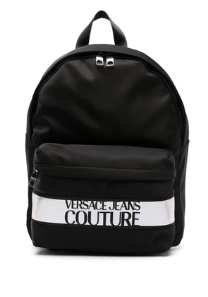 Versace Jeans Couture iridescent logo-print zip-up backpack - Black