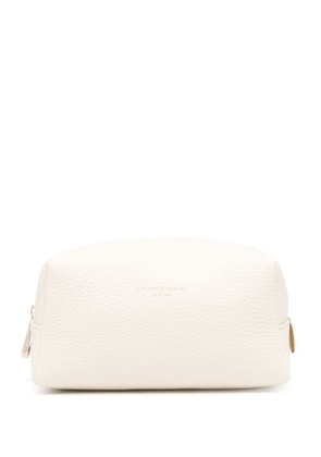 Aspinal Of London pebbled-texture leather make up bag - Neutrals