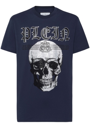 Philipp Plein Skull logo-print cotton T-shirt - Blue