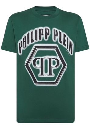 Philipp Plein logo-print cotton T-shirt - Green