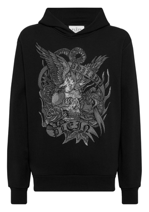 Philipp Plein Crystal Tattoo crystal-embellished hoodie - Black