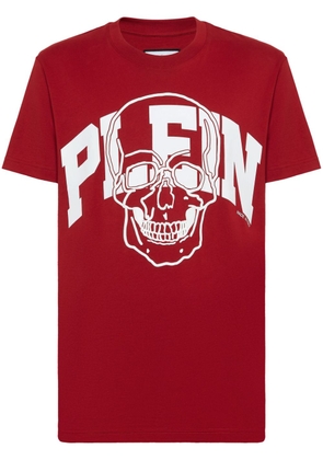 Philipp Plein Skull-print cotton T-shirt - Red