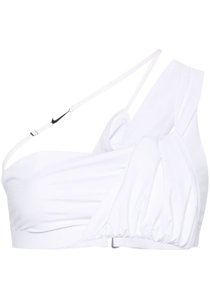 Nike x Jacquemus one-shoulder crop top - White
