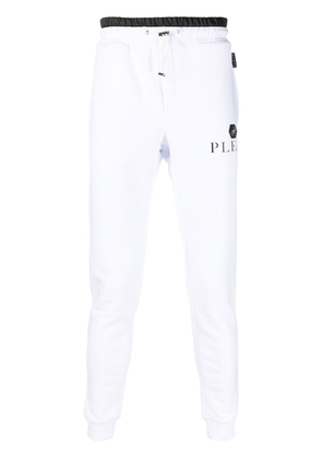 Philipp Plein logo-plaque track pants - White
