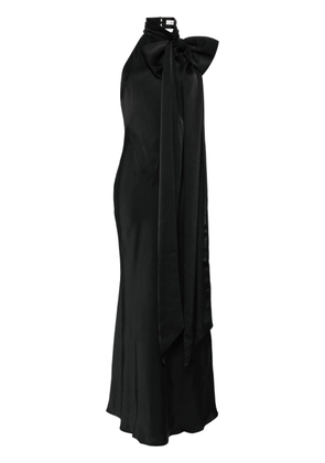 MISHA detachable-bow maxi dress - Black