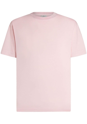 ETRO logo-embroidered cotton T-shirt - Pink